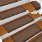 vidaXL Tappetini per Scale in Moquette 15 pz 65x21x4 cm Marroni vidaXL Tappetini per Scale in Moquette 15 pz 65x21x4 cm Marroni