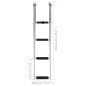 vidaXL Scaletta di Imbarco Pieghevole a 4 Gradini in Acciaio Inox vidaXL Scaletta di Imbarco Pieghevole a 4 Gradini in Acciaio Inox