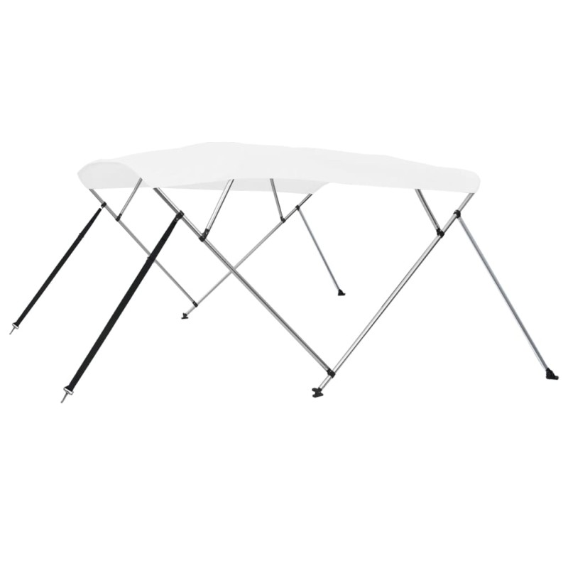 vidaXL Bimini di Prua con Tendalino a 4 Archi Bianco 243x210x137 cm vidaXL Bimini di Prua con Tendalino a 4 Archi Bianco 243x210x137 cm