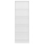 vidaXL Libreria a 5 Ripiani Bianco Lucido 60x24x175 cm in Truciolato vidaXL Libreria a 5 Ripiani Bianco Lucido 60x24x175 cm in Truciolato