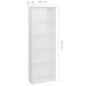 vidaXL Libreria a 5 Ripiani Bianco Lucido 60x24x175 cm in Truciolato vidaXL Libreria a 5 Ripiani Bianco Lucido 60x24x175 cm in Truciolato