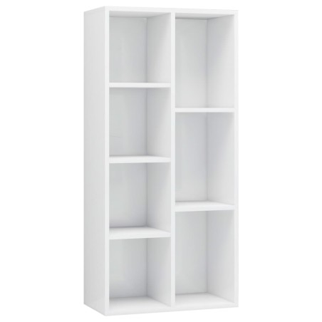 vidaXL Libreria Bianca Lucida 50x25x106 cm in Truciolato
