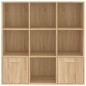 vidaXL Libreria Effetto Rovere Sonoma 98x30x98 cm in Truciolato vidaXL Libreria Effetto Rovere Sonoma 98x30x98 cm in Truciolato