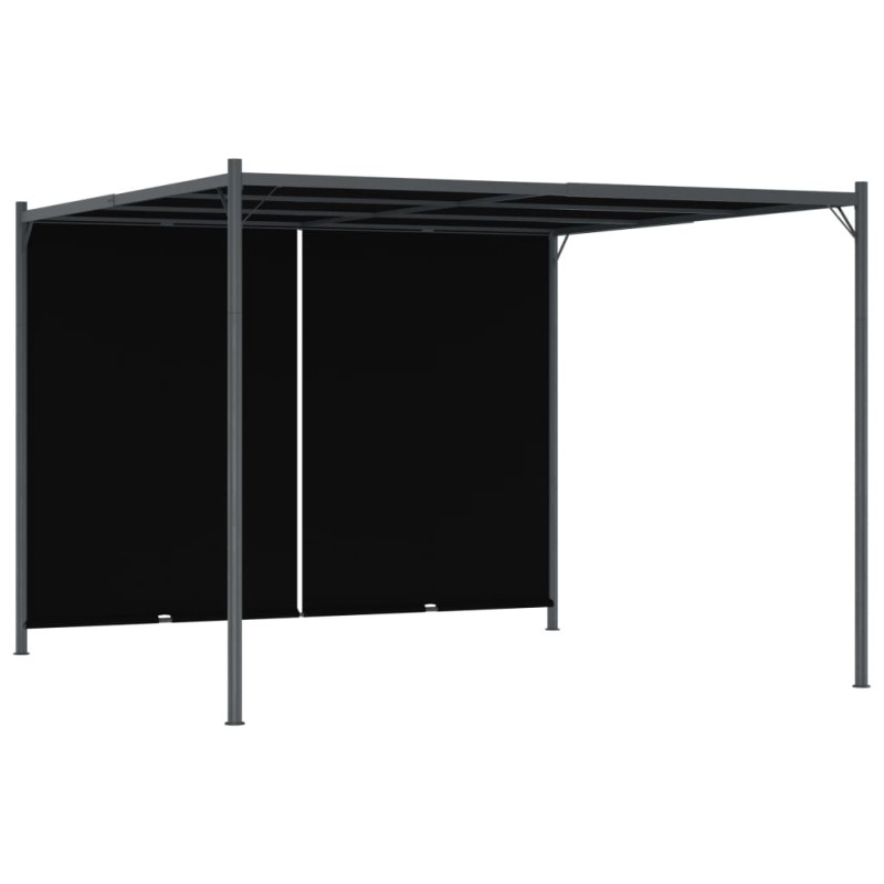 vidaXL Pergola da Giardino con Tetto Retrattile 3x3 m Antracite vidaXL Pergola da Giardino con Tetto Retrattile 3x3 m Antracite
