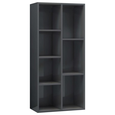 vidaXL Libreria Grigia Lucida 50x25x106 cm in Truciolato