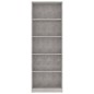 vidaXL Libreria a 5 Ripiani Grigio Cemento 60x24x175 cm in Truciolato vidaXL Libreria a 5 Ripiani Grigio Cemento 60x24x175 cm in Truciolato