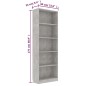 vidaXL Libreria a 5 Ripiani Grigio Cemento 60x24x175 cm in Truciolato vidaXL Libreria a 5 Ripiani Grigio Cemento 60x24x175 cm in Truciolato