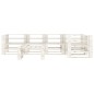 vidaXL Set Salotto da Giardino 6 pz su Pallet in Legno Bianco vidaXL Set Salotto da Giardino 6 pz su Pallet in Legno Bianco