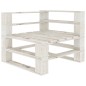 vidaXL Set Salotto da Giardino 6 pz su Pallet in Legno Bianco vidaXL Set Salotto da Giardino 6 pz su Pallet in Legno Bianco