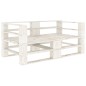 vidaXL Divano da Giardino a Pallet 2 Posti Bianco in Legno vidaXL Divano da Giardino a Pallet 2 Posti Bianco in Legno