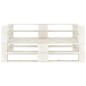 vidaXL Divano da Giardino a Pallet 2 Posti Bianco in Legno vidaXL Divano da Giardino a Pallet 2 Posti Bianco in Legno
