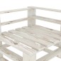 vidaXL Divano da Giardino a Pallet 2 Posti Bianco in Legno vidaXL Divano da Giardino a Pallet 2 Posti Bianco in Legno