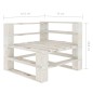 vidaXL Divano da Giardino a Pallet 2 Posti Bianco in Legno vidaXL Divano da Giardino a Pallet 2 Posti Bianco in Legno