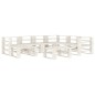 vidaXL Set Salotto da Giardino 8 pz Pallet in Legno Bianco