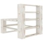 vidaXL Set Salotto da Giardino 8 pz Pallet in Legno Bianco