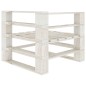 vidaXL Set Salotto da Giardino 8 pz Pallet in Legno Bianco