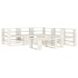 vidaXL Set Salotto da Giardino 6 pz Pallet in Legno Bianco vidaXL Set Salotto da Giardino 6 pz Pallet in Legno Bianco