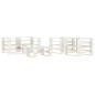 vidaXL Set Salotto da Giardino 5 pz Pallet in Legno Bianco vidaXL Set Salotto da Giardino 5 pz Pallet in Legno Bianco