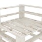 vidaXL Divano da Giardino a Pallet 4 Posti Bianco in Legno vidaXL Divano da Giardino a Pallet 4 Posti Bianco in Legno