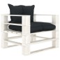 vidaXL Set Salotto da Giardino Pallet 5 pz Cuscini Antracite in Legno