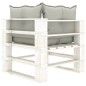 vidaXL Set Salotto da Giardino Pallet 6 pz con Cuscini Tortora Legno vidaXL Set Salotto da Giardino Pallet 6 pz con Cuscini Tortora Legno