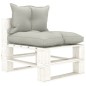 vidaXL Set Salotto da Giardino Pallet 6 pz con Cuscini Tortora Legno vidaXL Set Salotto da Giardino Pallet 6 pz con Cuscini Tortora Legno