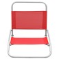 Sedie da Spiaggia Pieghevoli 2 pz in Tessuto Rosso Sedie da Spiaggia Pieghevoli 2 pz in Tessuto Rosso