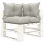 vidaXL Set Salotto da Giardino Pallet 6pz con Cuscini Tortora in Legno vidaXL Set Salotto da Giardino Pallet 6pz con Cuscini Tortora in Legno