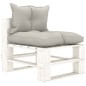 vidaXL Set Salotto da Giardino Pallet 6pz con Cuscini Tortora in Legno vidaXL Set Salotto da Giardino Pallet 6pz con Cuscini Tortora in Legno