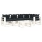 vidaXL Set Salotto da Giardino su Pallet 6 pz Cuscini Antracite Legno vidaXL Set Salotto da Giardino su Pallet 6 pz Cuscini Antracite Legno