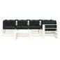 vidaXL Set Salotto da Giardino su Pallet 6 pz Cuscini Antracite Legno vidaXL Set Salotto da Giardino su Pallet 6 pz Cuscini Antracite Legno