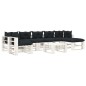vidaXL Set Salotto da Giardino su Pallet 8 pz Cuscini Antracite Legno vidaXL Set Salotto da Giardino su Pallet 8 pz Cuscini Antracite Legno