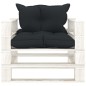 vidaXL Poltrona da Giardino Pallet con Cuscini Antracite in Legno vidaXL Poltrona da Giardino Pallet con Cuscini Antracite in Legno