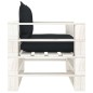 vidaXL Poltrona da Giardino Pallet con Cuscini Antracite in Legno vidaXL Poltrona da Giardino Pallet con Cuscini Antracite in Legno