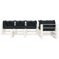 vidaXL Set Salotto da Giardino su Pallet 6 pz Cuscini Antracite Legno vidaXL Set Salotto da Giardino su Pallet 6 pz Cuscini Antracite Legno