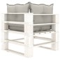 vidaXL Set Salotto da Giardino Pallet 6pz con Cuscini Tortora in Legno vidaXL Set Salotto da Giardino Pallet 6pz con Cuscini Tortora in Legno