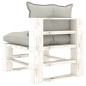 vidaXL Set Salotto da Giardino Pallet 6pz con Cuscini Tortora in Legno vidaXL Set Salotto da Giardino Pallet 6pz con Cuscini Tortora in Legno