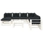 vidaXL Set Salotto da Giardino su Pallet 9 pz Cuscini Antracite Legno vidaXL Set Salotto da Giardino su Pallet 9 pz Cuscini Antracite Legno