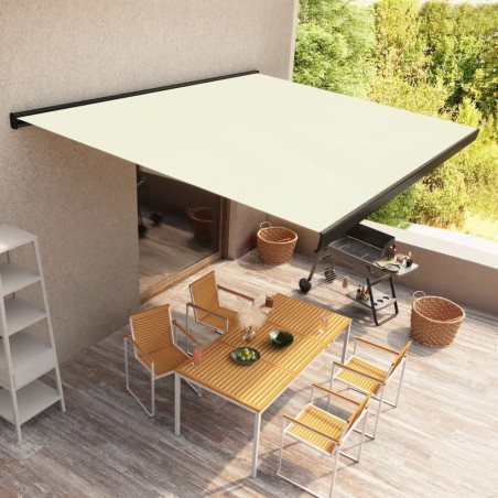 vidaXL Tenda a Cassonetto Motorizzata 450x300 cm Crema
