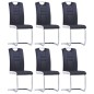 vidaXL Set Sala da Pranzo 7 pz in Similpelle Nero vidaXL Set Sala da Pranzo 7 pz in Similpelle Nero
