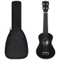 vidaXL Set Ukulele Soprano con Borsa per Bambini Nera 21" vidaXL Set Ukulele Soprano con Borsa per Bambini Nera 21"