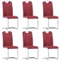 vidaXL Set Sala da Pranzo 7 pz in Similpelle Rosso vidaXL Set Sala da Pranzo 7 pz in Similpelle Rosso