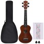 vidaXL Set Ukulele Soprano con Borsa per Bambini Legno Scuro 23" vidaXL Set Ukulele Soprano con Borsa per Bambini Legno Scuro 23"