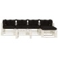 vidaXL Set Salotto da Giardino su Pallet 6pz con Cuscini Neri in Legno vidaXL Set Salotto da Giardino su Pallet 6pz con Cuscini Neri in Legno