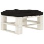 vidaXL Set Salotto da Giardino su Pallet 6pz con Cuscini Neri in Legno vidaXL Set Salotto da Giardino su Pallet 6pz con Cuscini Neri in Legno