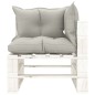 vidaXL Set Salotto da Giardino Pallet 5pz con Cuscini Tortora in Legno vidaXL Set Salotto da Giardino Pallet 5pz con Cuscini Tortora in Legno