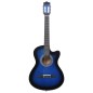 vidaXL Chitarra Classica Cutaway Western 6 Corde 38" Blu Ombreggiato vidaXL Chitarra Classica Cutaway Western 6 Corde 38" Blu Ombreggiato