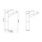 SCHÜTTE Miscelatore Alto per Lavabo CORNWALL 196 mm Cromato SCHÜTTE Miscelatore Alto per Lavabo CORNWALL 196 mm Cromato