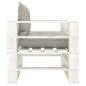 vidaXL Poltrona da Giardino Pallet con Cuscini Tortora in Legno vidaXL Poltrona da Giardino Pallet con Cuscini Tortora in Legno