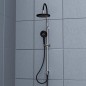 SCHÜTTE Set Soffione Doccia MATAO RAIN Cromato-Nero Opaco SCHÜTTE Set Soffione Doccia MATAO RAIN Cromato-Nero Opaco